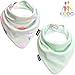Baby Bandana Drool Bibs By Elleez - 4 Pack For Boys & Girls - Baby Gift Set - 100% Organic Cotton - Beautiful Reversible Bibs(2 Styles in 1 Bib) - Cool & Warm, Functional, Adorably Stylish