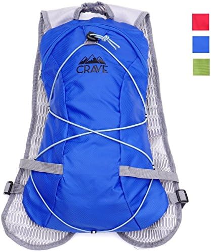 Crave Outdoors Hydration Backpack 1.5L Water Bladder Cycling Running Hiking Pack. Fits Men Women Children.