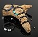 REVOLIA 8MM 4Pcs Mens Womens Beaded Bracelets Braided Rope Lava Rock Stone Adjustable String