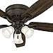 Hunter Fan 52 inch Bronze Traditional Ceiling Fan with Swirled Marble Glass Light Kit and Remote Control (Renewed) (Without Remote)