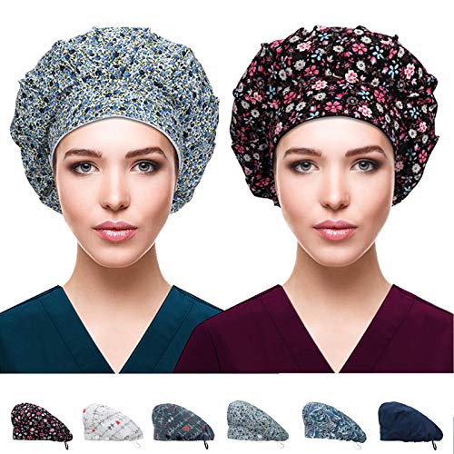 2 Pack Bouffant Cap with Button for 