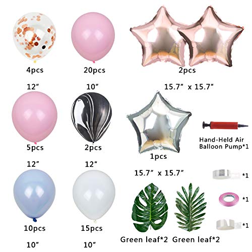 Treedeng Macaron balloon birthday balloon decoration 69 Pcs Macaron Pink Lovely Fashion Dream Birthday Party Decoration