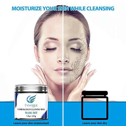 image for Charcoal Mud Mask Wash Off, Tansmile Deep Pore Cleansing Mask Activate
