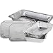TigerChef 0026-CATERSET Catering Set Serving Dishes for Parties Includes Chafer Pans Set and Disposable Serving Utensils, Spoons and Tongs for Parties and Events Birthday, Holidays, picnics, Wedding