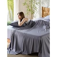 Bedsure Queen Sheet Set, Cooling Sheets for Queen Size Bed Set, Rayon Derived from Bamboo, Breathable & Soft, Deep Pocket Up to 16