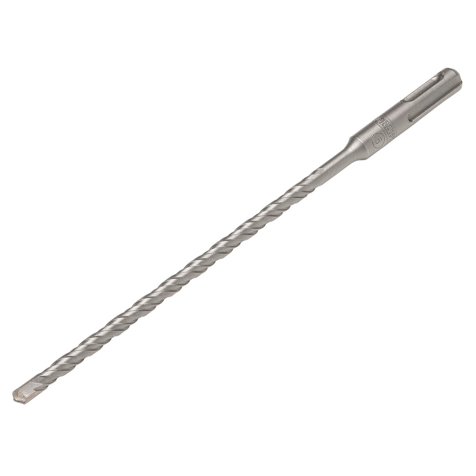 Draper SDS Plus Centric Tip Drill Bit, 6.0 x 210mm - 09981 - Tungsten Carbide Tip, Double Flute, For Concrete, Masonry, Brick, Stone, Marble, Granite
