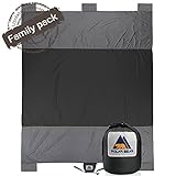 USA PolarBear Compact Outdoor Beach/Picnic Blanket Water Resistant Sand Free Oversized 7′ x 9.5′ Parachute Nylon Blankets for Travel,Camping,Hiking,Festival,Sports-5 Weightable Pockets
