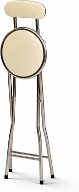Oypla White Padded Folding High Chair Breakfast Kitchen Bar Stool Seat view 8