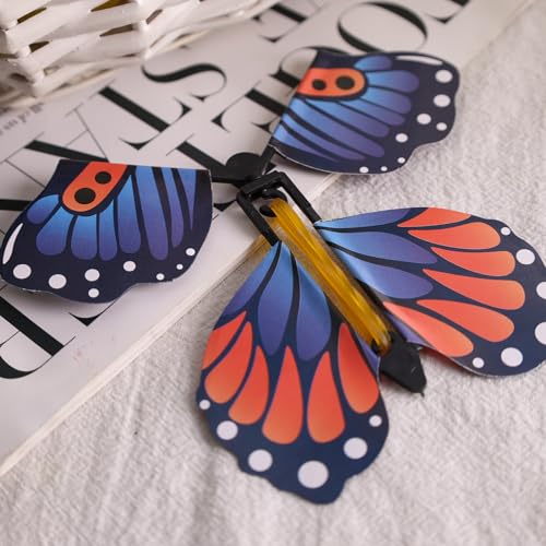VGOODALL 24 Stück Fliegende Schmetterlinge, Magische Schmetterling Spielzeug Magic Flying Butterfly Card Wind up Butterfly Toy Fliegender Schmetterling Karte