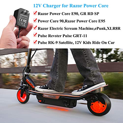 Charger for Razor 90 E90 Power Core Scooter 12V DC Power Supply for