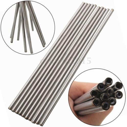 2Pcs 304 Stainless Seamless Steel Capillary Tube OD 5mm x 3mm ID, Length 250mm