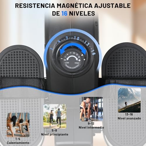 Máquina de Remo para casa, Máquina Remo casa con 16 Niveles de Resistencia, Pantalla LCD, Rowing Machine Magnético súper silenciosa, Nuevo Diseño, Mquina De Remo Profesional Gym En Casa