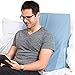 DMI Bed Wedge Pillow and Triangle Wedge with Elevated Incline for Neck Pain, Headaches, Reflux, Shoulders, Back Pain, Foot Support, Knee Pain or Restless Leg Syndrome, 24x24x12 inches, Blue