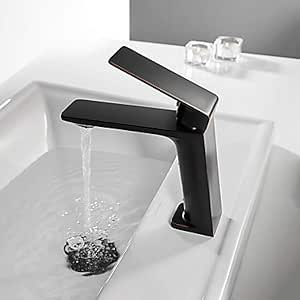 Grifo para lavabo de baño, de níquel cepillado, dorado/galvanizado