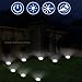 Solar Ground Lights,Garden Pathway Outdoor In-Ground Lights With 8 LED (8 pack white)