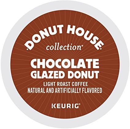 Donut House Collection Chocolate Glazed Donut Keurig K-Cups Coffee, 12 Count
