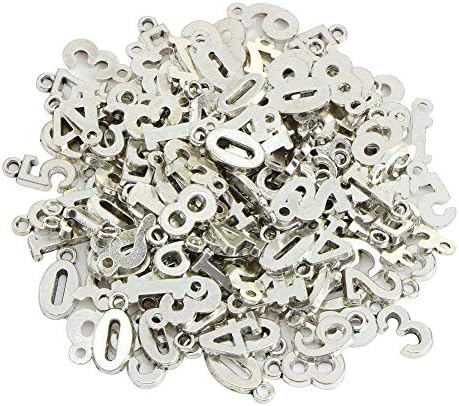 Febelle Wholesale 100g Mixed Zero to Nine Numbers Charms Pendants DIY for Jewelry Making and Crafting