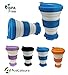 AVALEISURE 16oz Collapsible Travel Cup. A Foldable Silicone Mug with Lid for Coffee, Water, Tea. Your Ideal Portable Camping & Backpacking Companion