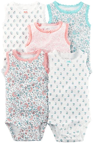 Carter's Baby Girls Multi-Pk Bodysuits 126g603, Assorted, 24 Months Baby