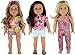 PZAS Toys 9 Piece Doll Travel Clothes Set for 18 inch Doll