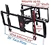 Husky Mounts Dual Arm LED LCD Full Motion Swivel TV Mount, 32