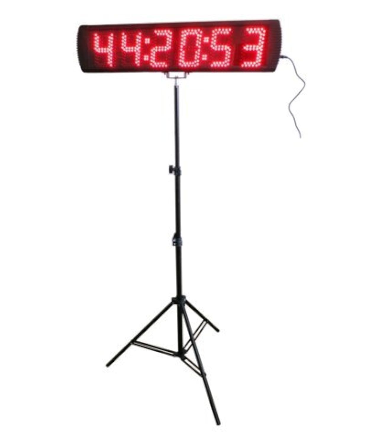 Photo 1 of BestLED Red Color Portable 5 Inch LED Race Timing Clock for Running Events LED Countdown/up Timer Digital Marathon Race Clock with Tripod