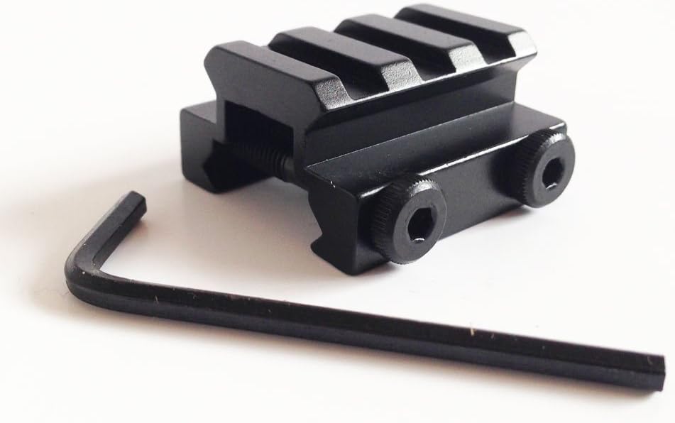 20mm Weaver/Picatinny Rail 1/2" Low Riser Mount Base 3 Slot Scope Adapter