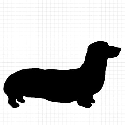 Amazon ミニチュアダックス Ver 1 シルエット 犬ステッカー 黒 ブラック 大 縦横 16cm 16cm 1枚 シール ステッカー 文房具 オフィス用品