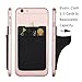 Sincase [2 Pack] Ultra Thin Stick-on Extendable Lycra Credit Card Holder Sticker Self Adhesive Cell Phone Wallet for iPhone, Samsung, LG, Most Android Phones & Cases, Rose Gold + Black