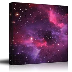 Vibrant Pink and Purple Starry Galaxy