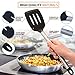Kitchen Eight Five Set of 8 Kitchen Utensils- Nonstick, Heat Resistant Stainless Steel & Silicone Cooking Spatulas- Includes Tongs, Serving Spoon, Pasta Server, Ladle, Whisk, 2 Spatulas, Strainer