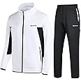 PUMPITU Men's Casual Athletic Tracksuit Long Sleeve Sweatsuit Set Full Zip Running Jacket and Pants 2 Piece Outfits