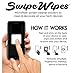 The Original SwipeWipes Screen Cleaner Microfiber Stickers. Just Peel, Wipe, and Re-Stick. 3 in 1 Pack