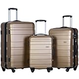 Merax Afuture 3 Piece Luggage Set Lightweight Spinner Suitcase