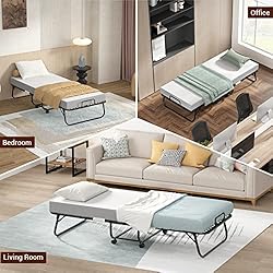 Homieasy Folding Bed with Mattress, Portable