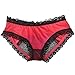 EPYA Sexy Women's Lace Panties Underwear Briefs Red, Red, One Size