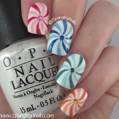 Lollipop Stencils Nail Vinyls By Twinkled T - 1 Sheet of 16 Stencils