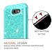 LeYi SWEET-435 Prime/Emerge/Express Prime 2/Amp Prime 2/J3 Mission/J3 Eclipse/J3 Luna Pro/Sol 2 Glitter Case with HD Screen Protector, Heavy Duty Protective Case for Samsung Galaxy J3 - Mint