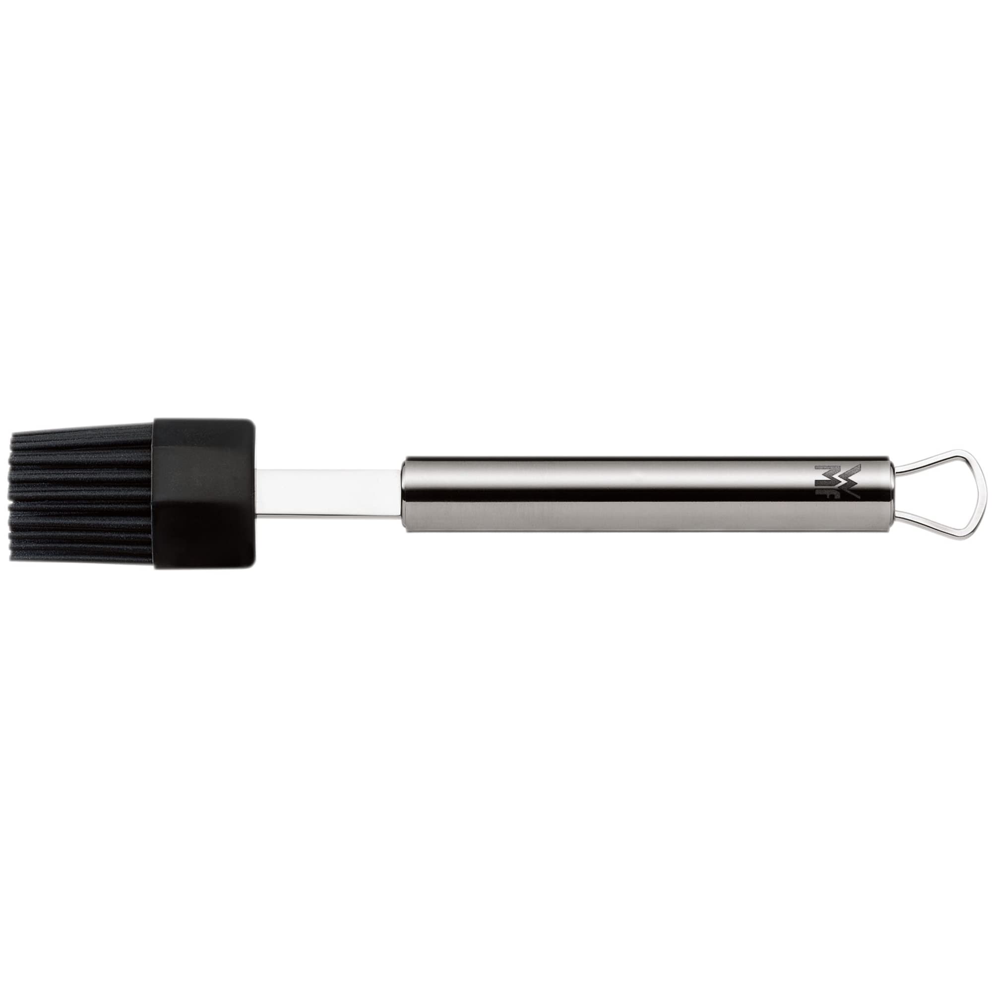 WMF Silicone Pastry Brush 20 cm Plus Cromargan Stainless Steel Silicone Bristles Frosted, Black