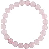CRYSTALINES Natural Rose Quartz Gemstone Stretchable Bracelet for Men Women | Handmade Stretch Jewelry | Chakra - Healing - Yoga - Spiritual | Birthstone | Unisex | Healing Bracelet
