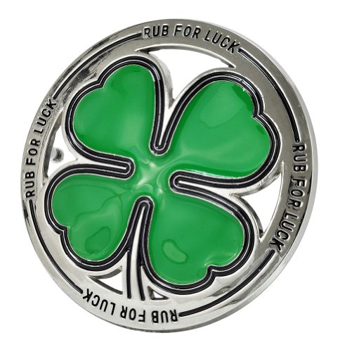 Buckle Rage Adult Mens Rub For Luck Shamrock 4 Leaf Clover Belt Buckle Green