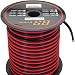 GS Power 12 Ga Gauge 100 feet CCA Copper Clad Aluminum Red/Black 2 Conductor Bonded Zip Cord Speaker Cable for Car Audio, Home Theater, LED Light, Model Train, Amplifier, Trailer Harness Wiring