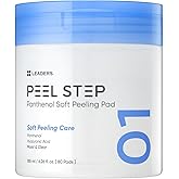 LEADERS PEEL STEP Panthenol Soft Peeling Pad - Soft Peeling Care & Gentle Exfoliating Pads, Deep Hydrating & Moisturizing Face Pad for Dry Skin & Dead Skin Removal, Daily Skincare Routine (80 Pads)