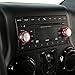 Hooke Road Red Radio Button Trim for 2011-2018 Jeep JK Wrangler & Unlimited