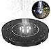 Yinuoday Solar Fountain for Bird Bath, 2.4W Solar Panel Water Pump for Pond Garden Decoration with LED Night Light & 4 Different Spray Pattern Heads