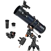 Celestron AstroMaster 130EQ Telescope for Deep-Sky Beginners | Large 130mm Optics, Bright Moon &amp; Deep-Sky Views, Perfect First Telescope, German Equatorial Mount with Easy Manual Controls