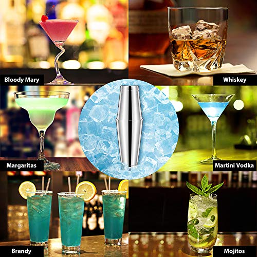 Cocktail-Shaker – Koviti 12-teiliges Barkeeper-Set – Cocktail-Shaker aus Edelstahl, Premium-Barwerkzeuge: Martini-Shaker… – Bild 3