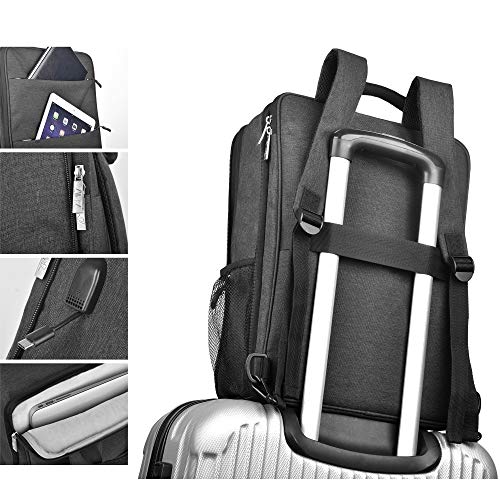 Slim & Expandable Laptop Backpack 15 15.6 16 Inch Sleeve with USB Port