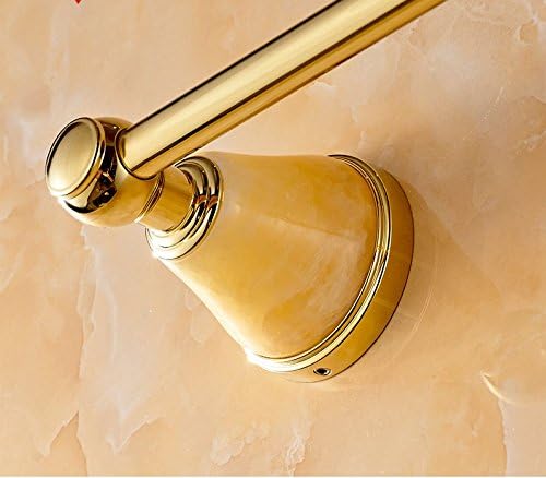GBHNJ Towel Bars Bathroom Single Rods Wall-Mounted Yellow Jade Stone Gold Color