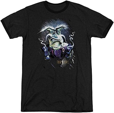 Farscape Rygel Smoking Guns Mens Adult Heather Ringer Shirt Black Lg